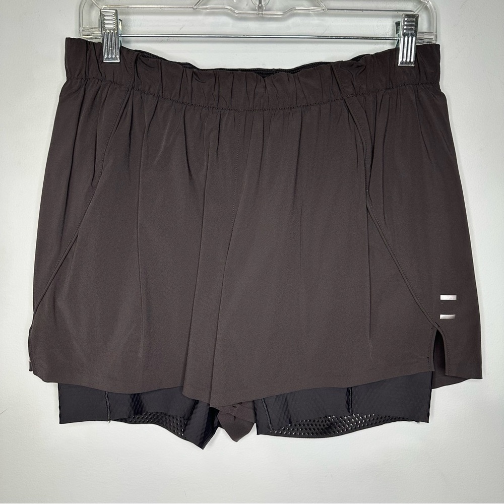 MFF Machines For Freedom Women’s Run Hike Cycling Black Lined Shorts Size M